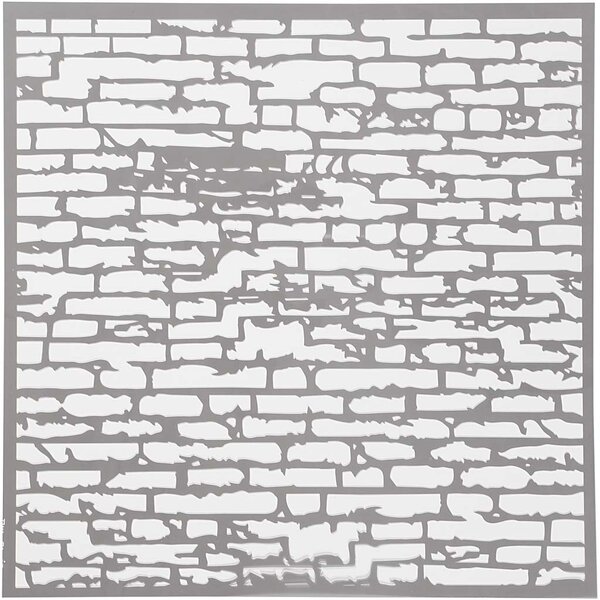 Creativ Company Sjabloon, stenen muur, afm 30,5x30,5 cm, dikte 0,31 mm, 1 vel