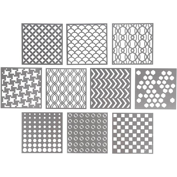 Creativ Company Sjabloon, afm 15x15 cm, dikte 0,31 mm, 10 vel/ 1 doos