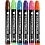 Creativ Company Glas- en Porseleinstiften, lijndikte 1-3 mm, semi-dekkend, extra kleuren, 6 stuk/ 1 doos