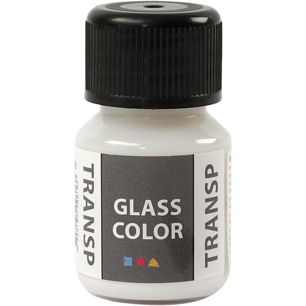 Creativ Company Glass Color Transparent, wit, 30 ml/ 1 fles