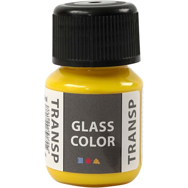Creativ Company Glass Color Transparent, citroengeel, 30 ml/ 1 fles