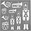 Creativ Company Sjabloon, notenkraker, afm 30,5x30,5 cm, dikte 0,31 mm, 1 vel