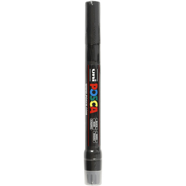 Uni-Posca Posca Marker, afm PCF350, lijndikte 1-10 mm, kwast, zwart, 1 stuk