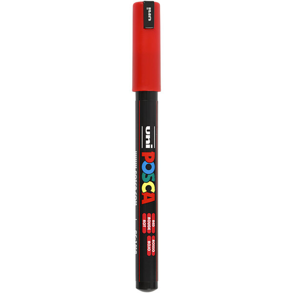 Uni-Posca Posca Marker, afm PC-1MR, lijndikte 0,7 mm, extra-fijn, rood, 1 stuk