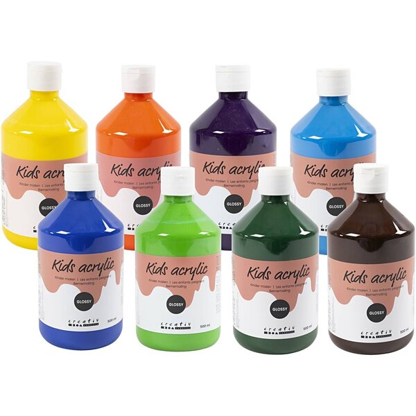 Creativ Company Acrylverf Glossy, 8x500 ml/ 1 doos