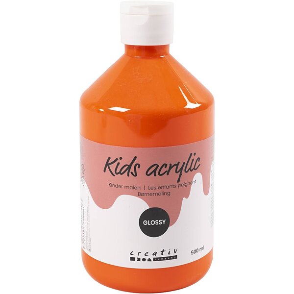Creativ Company Acrylverf Glossy, oranje, 500 ml/ 1 fles