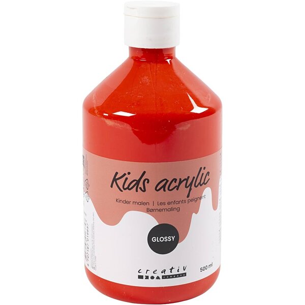 Creativ Company Acrylverf Glossy, rood, 500 ml/ 1 fles