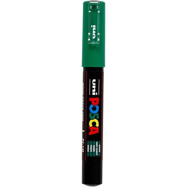 Uni-Posca Posca Marker, afm PC-1M, lijndikte 0,7 mm, extra-fijn, groen, 1 stuk