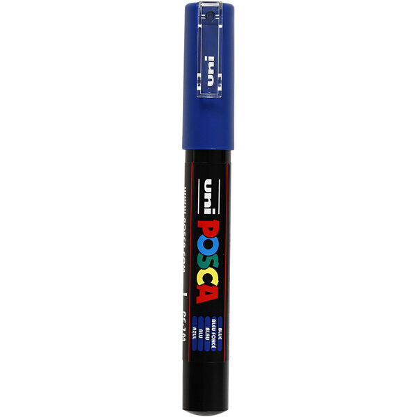 Uni-Posca Posca Marker, afm PC-1M, lijndikte 0,7 mm, extra-fijn, blauw, 1 stuk