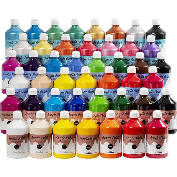A-color A-Color Acrylverf, diverse kleuren, 45x500 ml/ 1 doos