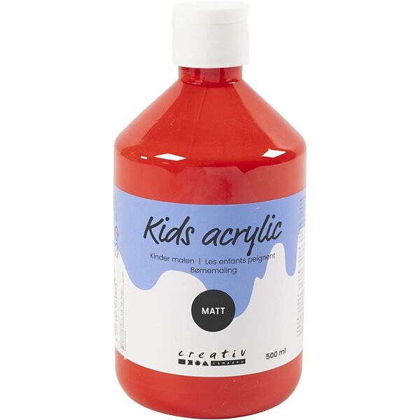Creativ Company Acrylverf Mat, rood, 500 ml/ 1 fles