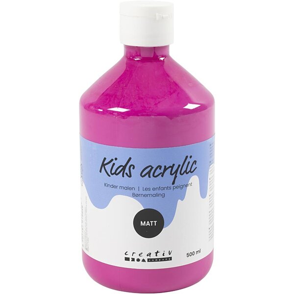 Creativ Company Acrylverf Mat, roze, 500 ml/ 1 fles