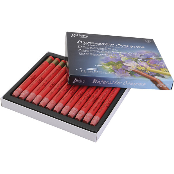 Mungyo Aquarelkrijt, scarlet, 12 stuk/ 1 doos
