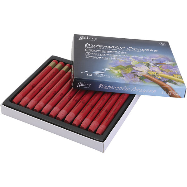 Mungyo Aquarelkrijt, rood, 12 stuk/ 1 doos