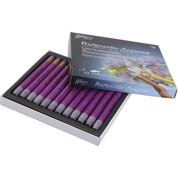 Mungyo Aquarelkrijt, rood paars, 12 stuk/ 1 doos