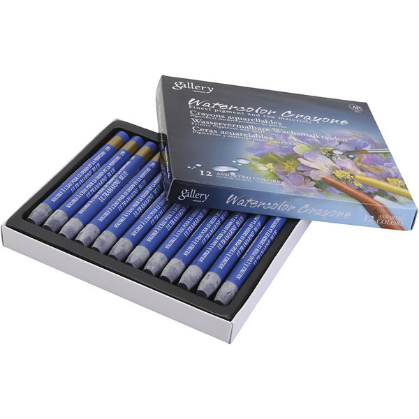 Mungyo Aquarelkrijt, ultra marine, 12 stuk/ 1 doos