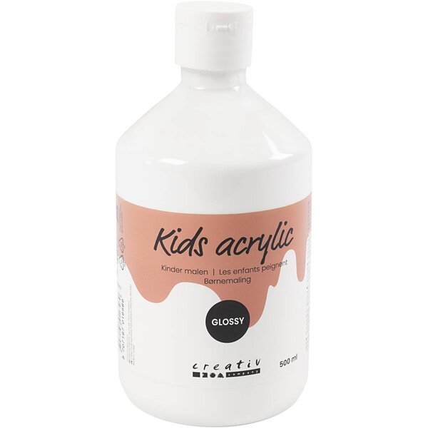 Creativ Company Acrylverf Glossy, wit, 500 ml/ 1 fles