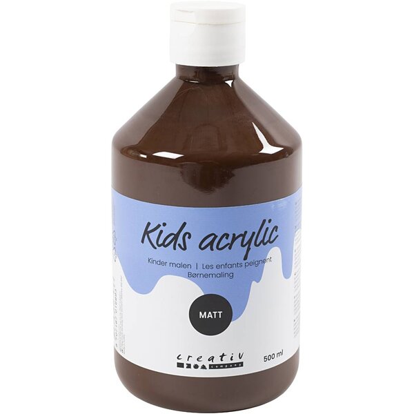 Creativ Company Acrylverf Mat, bruin, 500 ml/ 1 fles