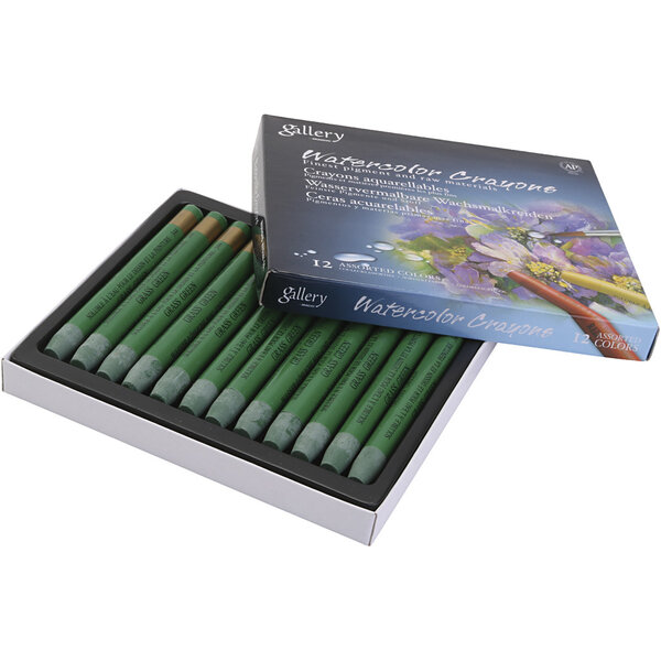 Mungyo Aquarelkrijt, gras groen, 12 stuk/ 1 doos