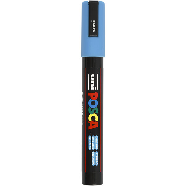 Uni-Posca Posca Marker, afm PC-5M, lijndikte 2,5 mm, medium, lichtblauw, 1 stuk
