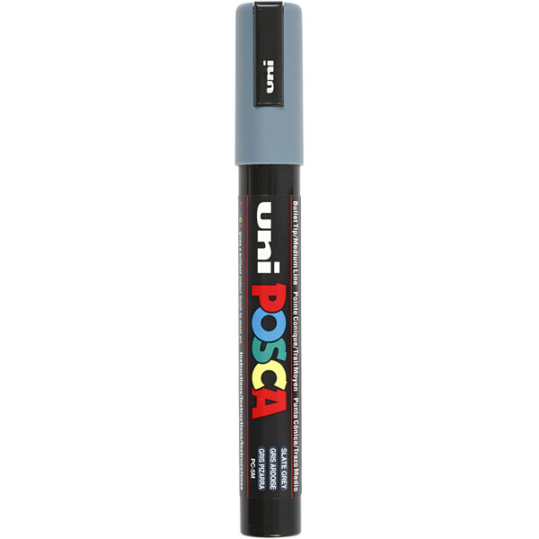 Uni-Posca Posca Marker, afm PC-5M, lijndikte 2,5 mm, medium, slate grey, 1 stuk