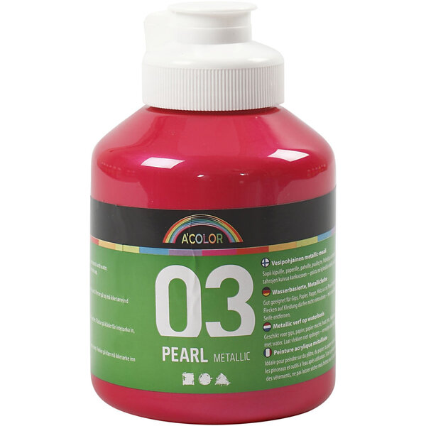 A-color Acrylverf Metallic, metallic, roze, 500 ml/ 1 fles