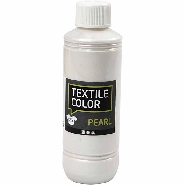 Creativ Company Textile Color, parelmoer, base, 250 ml/ 1 fles