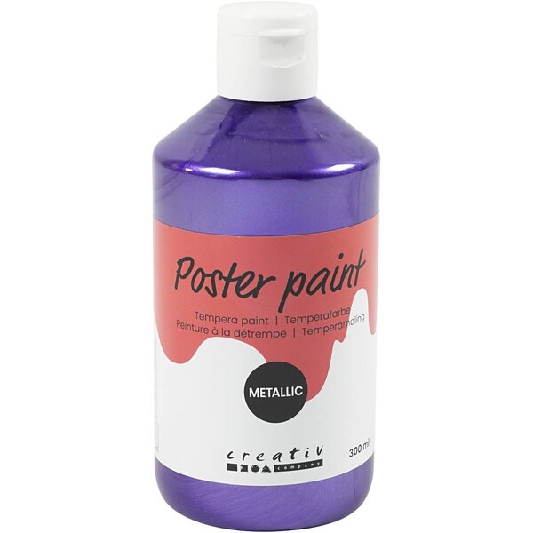 Creativ Company Tempera Verf Metallic , paars, 300 ml/ 1 doos