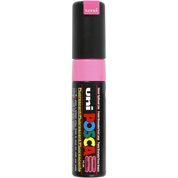 Uni-Posca Posca Marker, afm PC-8K, lijndikte 8 mm, breed, fluo pink, 1 stuk