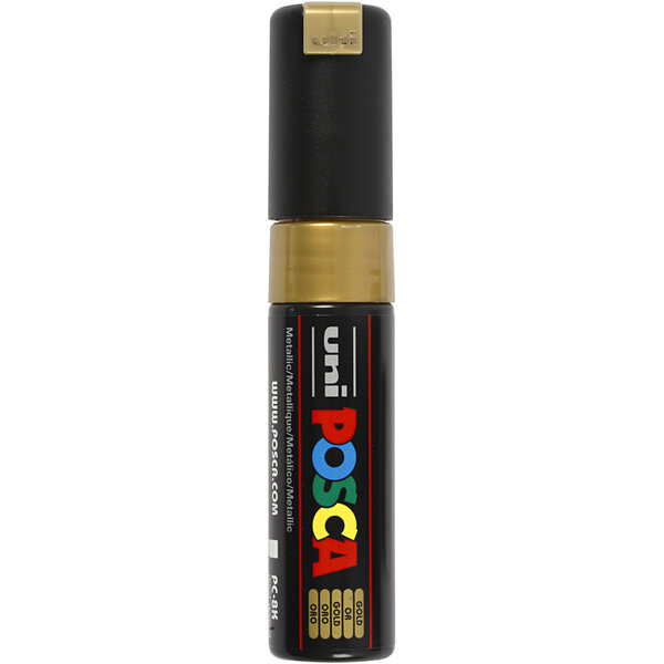 Uni-Posca Posca Marker, afm PC-8K, lijndikte 8 mm, breed, goud, 1 stuk