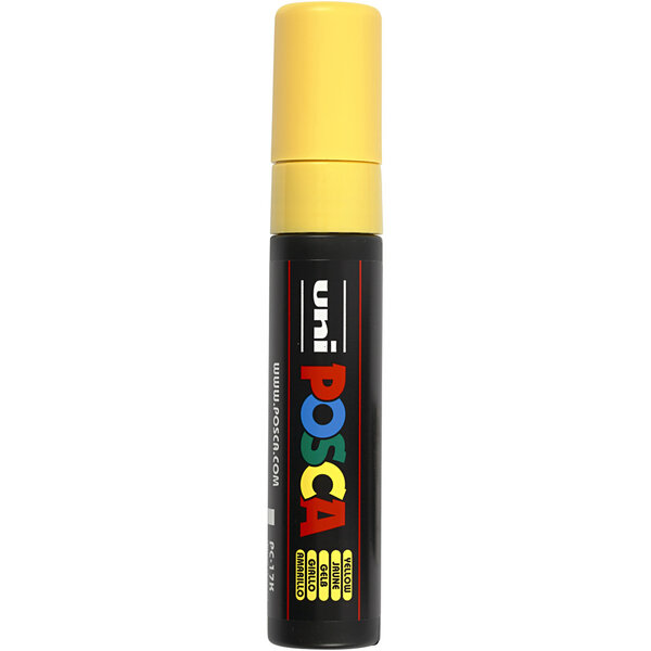 Uni-Posca Posca Marker, afm PC-17K, lijndikte 15 mm, extra breed, geel, 1 stuk