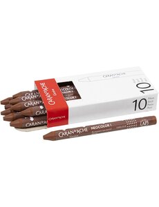  CARAN D’ACHE Neocolor I, L: 10 cm, dikte 8,5 mm, brown (059), 10 stuk/ 1 doos