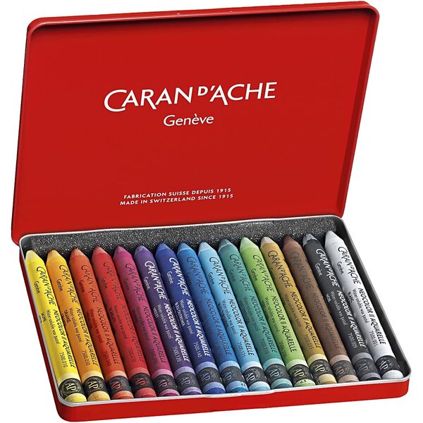 Caran Dache CARAN D’ACHE Neocolor II, L: 10 cm, dikte 8,5 mm, diverse kleuren, 15 stuk/ 1 doos