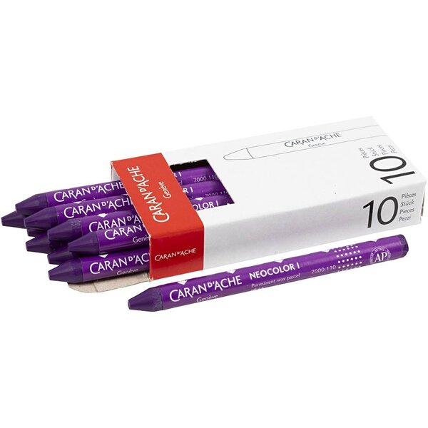 Caran Dache CARAN D’ACHE Neocolor I, L: 10 cm, dikte 8,5 mm, lilac (110), 10 stuk/ 1 doos