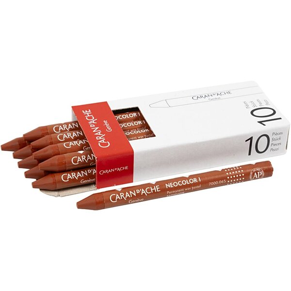 Caran Dache CARAN D’ACHE Neocolor I, L: 10 cm, dikte 8,5 mm, russet (065), 10 stuk/ 1 doos