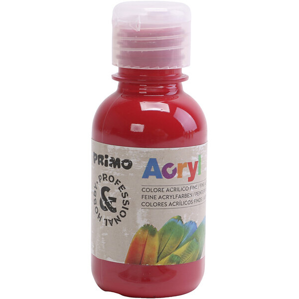 PRIMO PRIMO luxe acrylverf, donkerrood, 125 ml/ 1 fles