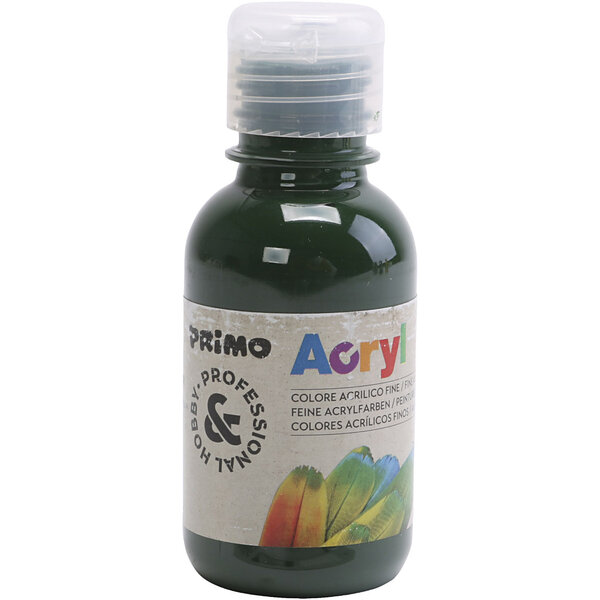 PRIMO PRIMO luxe acrylverf, donkergroen, 125 ml/ 1 fles