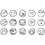 Creativ Company Deco Art Stempels, smiley, H: 26 mm, d 20 mm, 15 stuk/ 1 doos