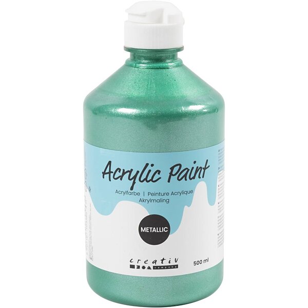 A-color Acrylverf Metallic, metallic, groen, 500 ml/ 1 fles