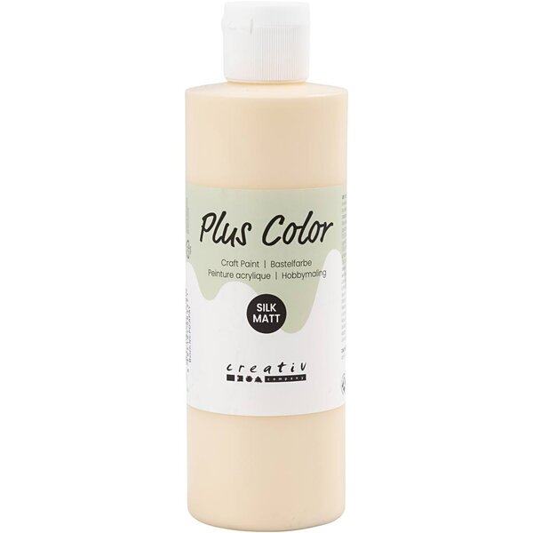 Plus Color Acrylverf, licht beige, 250 ml/ 1 fles