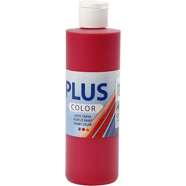 Plus Color Plus Color Acrylverf, berry red, 250 ml/ 1 fles