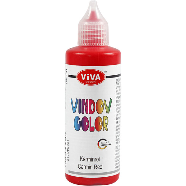 Viva Decor Window Color, karmijnrood, 90 ml/ 1 fles