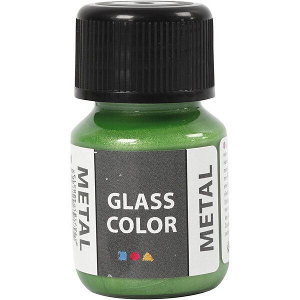 Creativ Company Glass Color Metal, groen, 30 ml/ 1 fles