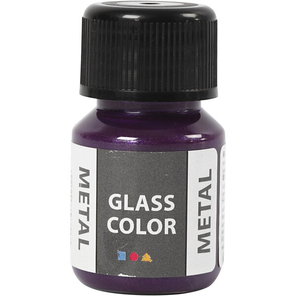 Creativ Company Glass Color Metal, paars, 30 ml/ 1 fles