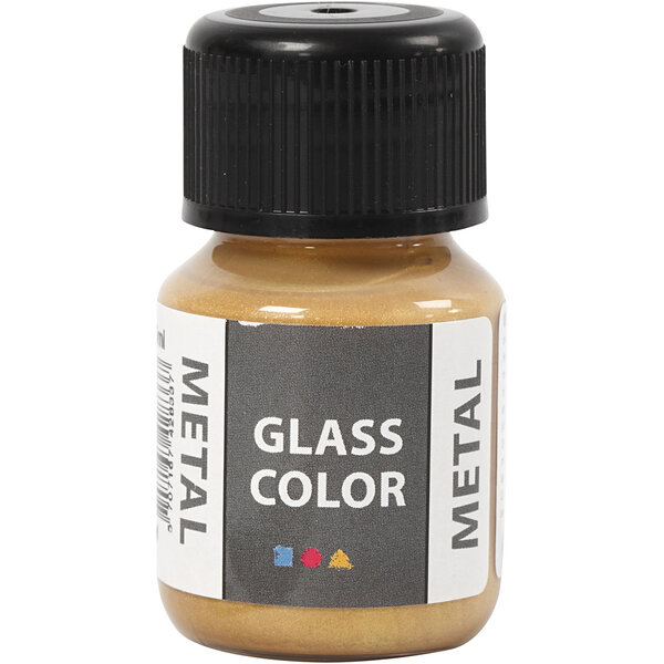 Creativ Company Glass Color Metal, goud, 30 ml/ 1 fles