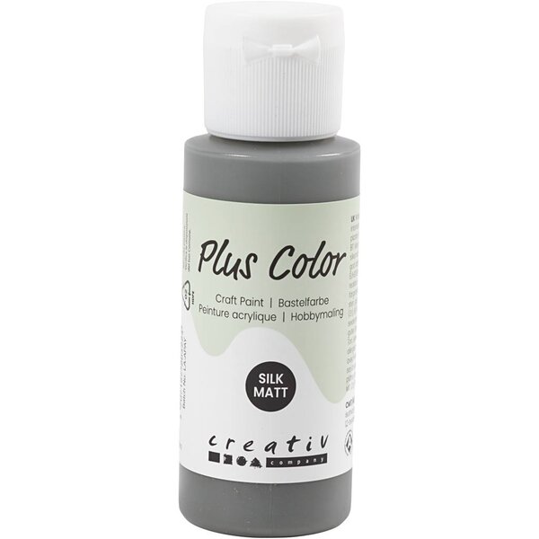 Plus Color Plus Color Acrylverf, donkergrijs, 60 ml/ 1 fles