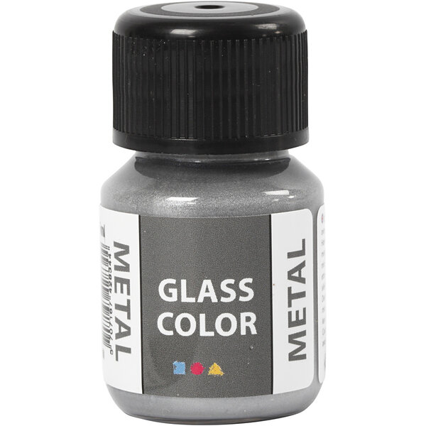 Creativ Company Glass Color Metal, zilver, 30 ml/ 1 fles