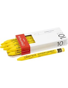 Caran Dache CARAN D’ACHE Neocolor II, L: 10 cm, dikte 8,5 mm, yellow (010), 10 stuk/ 1 doos