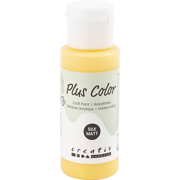 Plus Color Plus Color Acrylverf, crocus yellow, 60 ml/ 1 fles