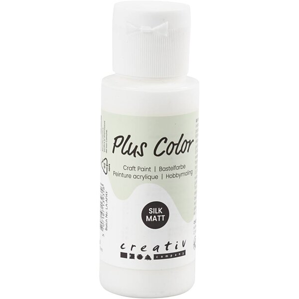 Plus Color Plus Color Acrylverf, wit, 60 ml/ 1 fles
